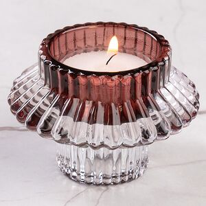 Стеклянный подсвечник Prezioso Marsala 6 см, двусторонний Boltze фото 2