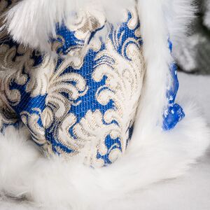 Игрушка под елку Снегурочка 35 см, в синей шубке Serpantin фото 4