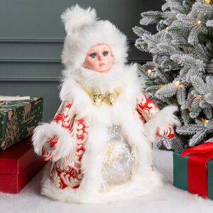 Игрушка под елку Снегурочка 35 см, в красной шубке Serpantin фото 3