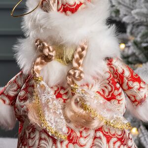 Игрушка под елку Снегурочка 35 см, в красной шубке Serpantin фото 5