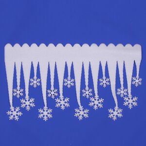 Новогодняя растяжка Снежные Сосульки 55*35 см Serpantin фото 1