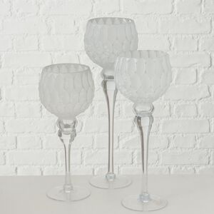 Набор стеклянных подсвечников - бокалов Тенвальд 30-40 см, 3 шт Boltze фото 2