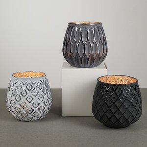 Набор стеклянных подсвечников Furfrida 9 см, 3 шт Boltze (Больтце) фото 2