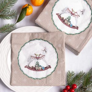 Бумажные салфетки Лошадка Тонг 17*17 см, 20 шт