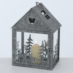 Набор подсвечников-домиков Олени в Лесу 16-27 см серый, 2 шт Boltze фото 5