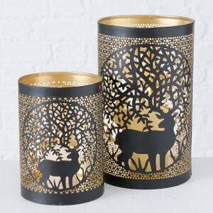 Набор металлических подсвечников Asemuro Ceorl 14-20 см, 2 шт Boltze фото 5