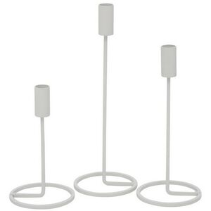 Набор подсвечников Проффиано 18-29 см белый, 3 шт Boltze фото 5