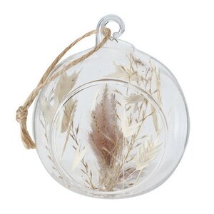 Стеклянный шар с композицией Velvetum Grass 8 см Boltze фото 4