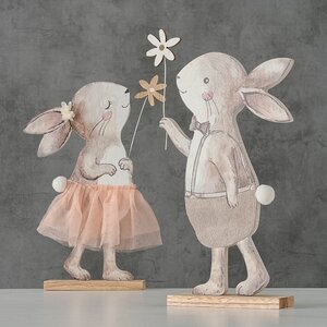 Набор декоративных фигурок Крольчата Розейла и Пауло 25 см, 2 шт