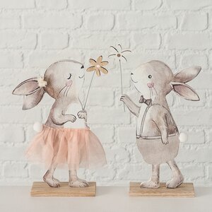 Набор декоративных фигурок Крольчата Розейла и Пауло 25 см, 2 шт Boltze фото 2