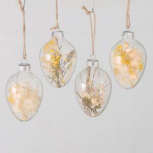 Набор елочных украшений Noralie 9 см, 4 шт, стекло