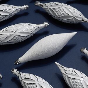 Набор елочных игрушек Сосульки Winkley 14-15 см, белые, 12 шт Winter Deco фото 2