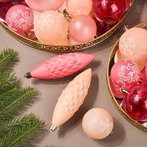 Набор елочных игрушек Pink Tenderness 5-12 см, 31 шт, подвеска Winter Deco фото 4