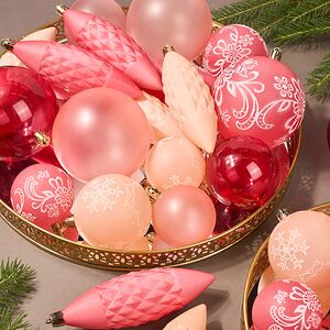 Набор елочных игрушек Pink Tenderness 5-12 см, 31 шт, подвеска Winter Deco фото 5