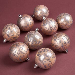 Набор пластиковых шаров Tutte Corde: Буранское кружево 6 см, 9 шт