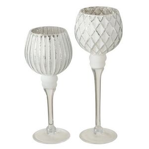 Набор стеклянных подсвечников - бокалов Versalles 25-30 см, 2 шт Boltze фото 7