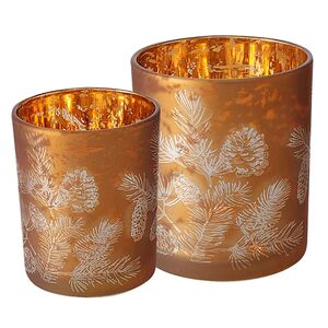 Набор стеклянных подсвечников Campane Pigne 8-10 см, 2 шт Boltze фото 5