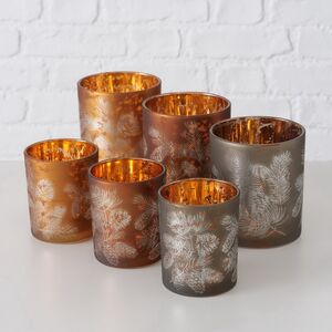 Набор стеклянных подсвечников Suerte Pigne 8-10 см, 2 шт Boltze фото 8