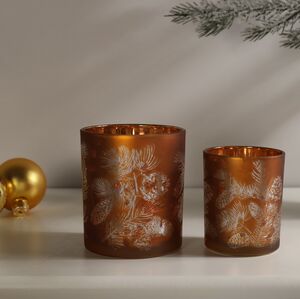 Набор стеклянных подсвечников Campane Pigne 8-10 см, 2 шт Boltze фото 2