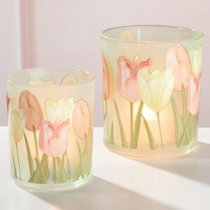 Набор стеклянных подсвечников Тюльпаны - Rincone la Piedra 8-10 см, 2 шт Boltze фото 1