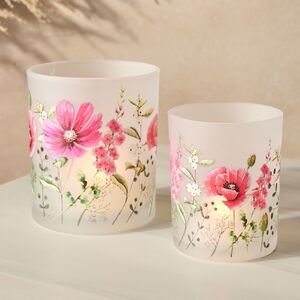 Набор стеклянных подсвечников Futrone Flowers 8-10 см, 2 шт