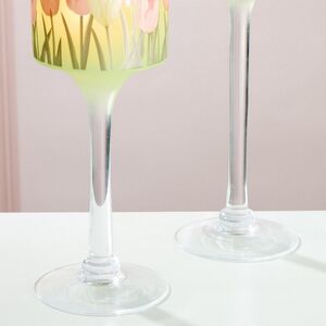 Набор стеклянных подсвечников - бокалов Тюльпаны - Rincone la Piedra 25-30 см, 2 шт Boltze фото 3