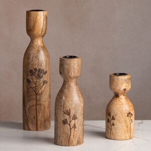 Набор деревянных подсвечников Альбаредо 13-26 см, 3 шт Boltze фото 3