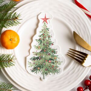 Бумажные салфетки Рождественская Елка 16*9 см, 12 шт