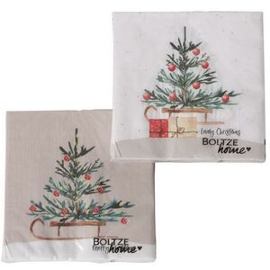 Бумажные салфетки Елочка Кристи 17*17 см бежевые, 20 шт Boltze фото 2