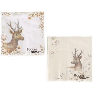 Бумажные салфетки Олень Руперт 17*17 см бежевые, 20 шт Boltze фото 2