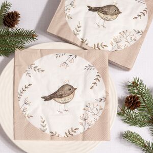 Бумажные салфетки Птичка Уэльяс 17*17 см, 20 шт