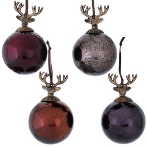 Набор винтажных шаров Grand la Roberto 15 см, 4 шт, стекло