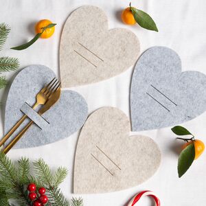 Конверты для столовых приборов Meranges - Сердце 21*20 см, 4 шт Boltze фото 3