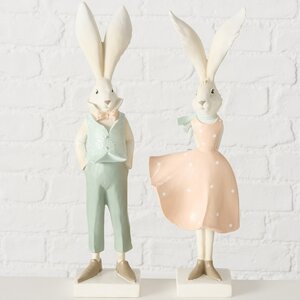 Набор декоративных фигур Мистер и Миссис Банни 36 см, 2 шт