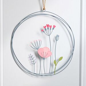 Декоративное панно Фловерис 30 см розовое