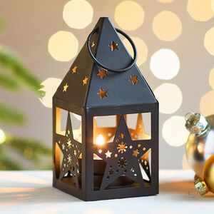 Декоративный подсвечник-домик Лестер 14 см черный