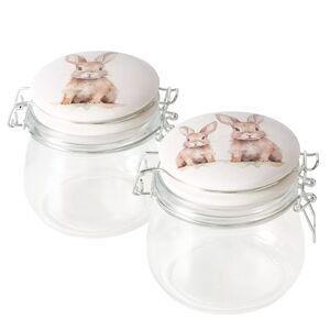 Стеклянная банка для хранения Кролики Шушу и Коко 11 см, 450 мл Boltze фото 3