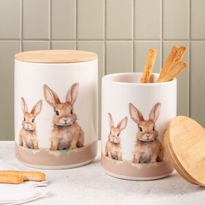 Набор банок для хранения Пушистые Кролики 16-19 см, 2 шт