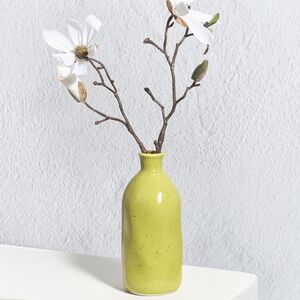 Керамическая ваза-бутылка Фуэнте-Аламо 15 см салатовая