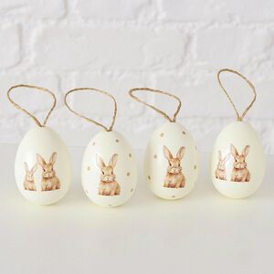 Пасхальные украшения Яйца Rabbit Brothers 6 см, 4 шт, подвеска 