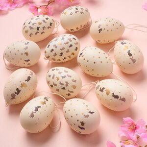 Пасхальные украшения Яйца Кролики Тинка 6 см, 12 шт