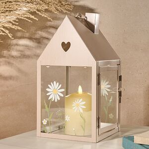 Подсвечник - домик Ромашки и пчелки 27 см бежевый