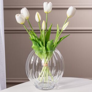 Силиконовые цветы Тюльпаны Грейт Милтон белые 40 см, 7 шт Boltze фото 5