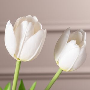 Силиконовые цветы Тюльпаны Грейт Милтон белые 40 см, 7 шт Boltze фото 2