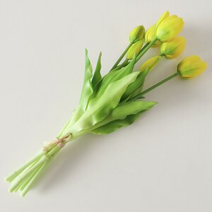 Силиконовые цветы Тюльпаны Great Milton жёлтые, 7 шт Boltze фото 2