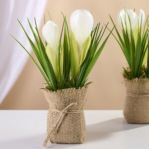 Искусственный цветок в горшке Крокус 19 см