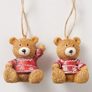 Елочные игрушки Мишки Бэйли - Уютная Зима 6 см, 2 шт Boltze фото 1