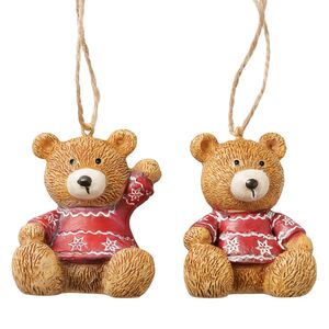 Елочные игрушки Мишки Бэйли - Уютная Зима 6 см, 2 шт Boltze фото 5