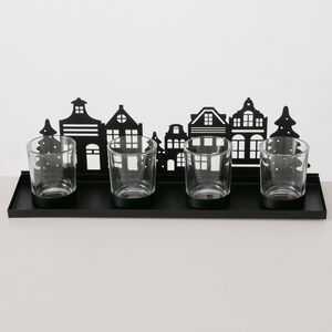 Декоративный подсвечник Домики Hiddenville 35*11 см Boltze фото 3