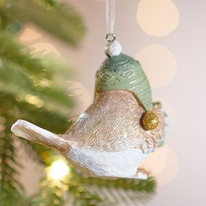 Елочная игрушка Птичка Ману с подарком 8 см Boltze фото 4